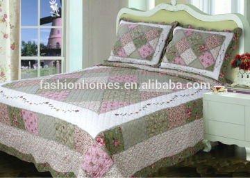 Patchwork bedding set quilts/floral patchwork quilts