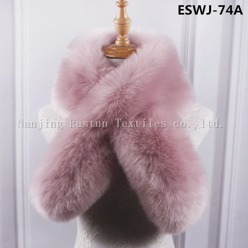 Faux Raccoon and Fox Fur Scarf Snqq044