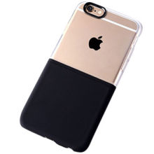 Shock-resistant dual color hybrid phone case with transparent window