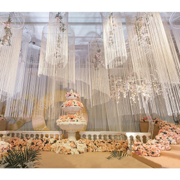 Wedding Ceiling Decoration: 1x1m Glitter Drapes and String Curtains for Wedding Events