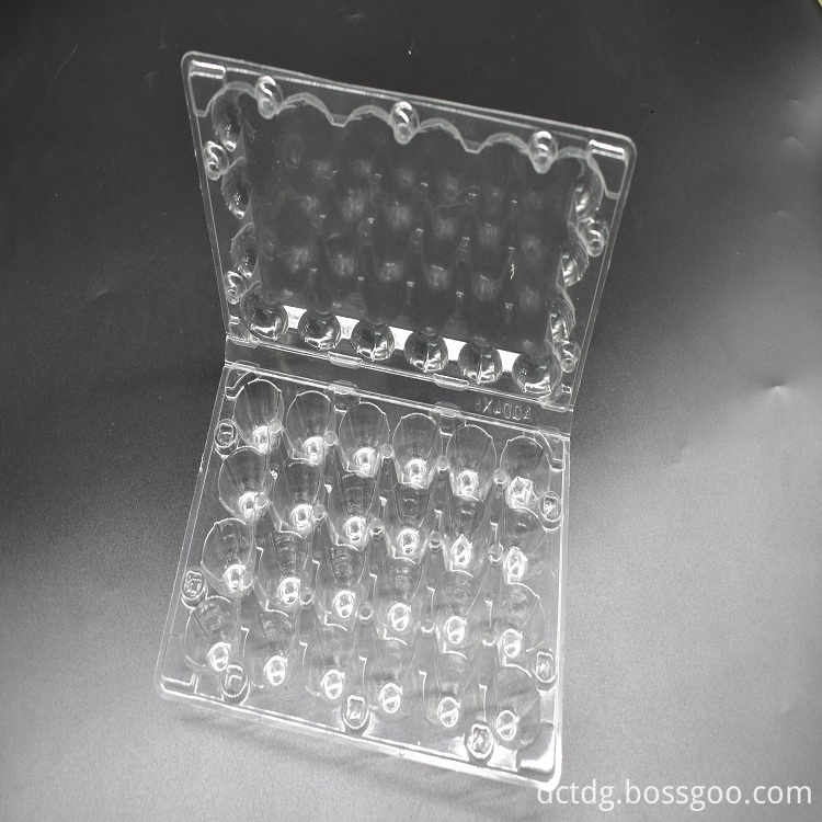 Transparent quail egg blister tray