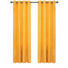 Custom Foil Print Velvet Curtain for Living Room - OEM Window Curtains