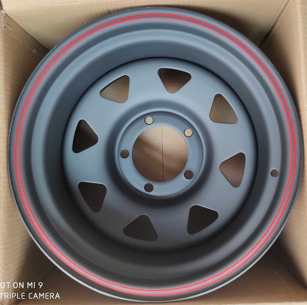 15X8 Satin Black 4X4 off Road for Car Steel Wheel Rim