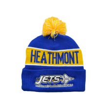 Blue Yellow Heathmont Jets Pom Pom Winter Hat