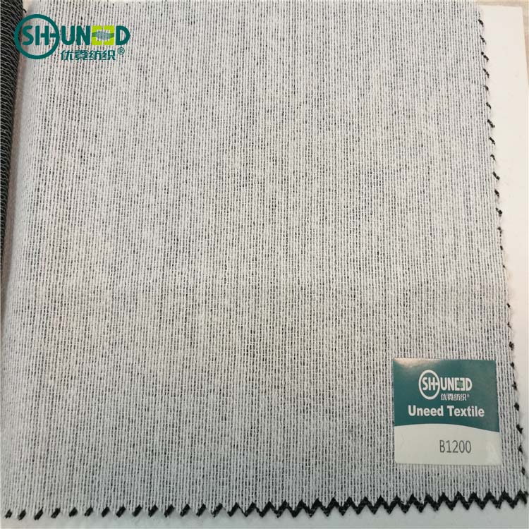 Woven knitted fusible interlining fabric Brushed Fusible Interlining Woven Weft Knitted Tricot Fabric for Cloths