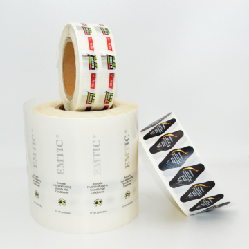 Hot stamped silver label sticker printing