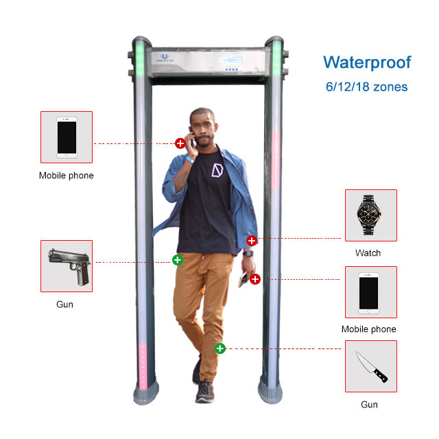 Detector de metales del marco de puerta de la prenda impermeable IP67 para el control de seguridad al aire libre