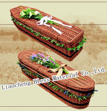 wicker coffin