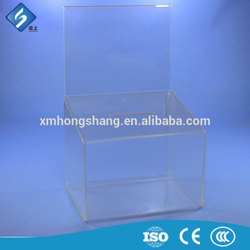 Extra Large Clear Acrylic Ballot / Suggestion / Donation Boxes Wholesale for Fundraiser