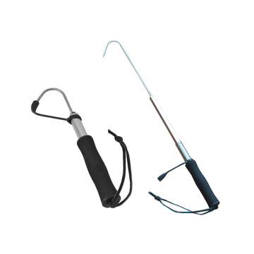 Aluminum Telescopic Ice Fishing Gaff Hook with EVA Handle for Carp & Bass