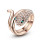 Fashion jewelry Rose gold plated snake ring