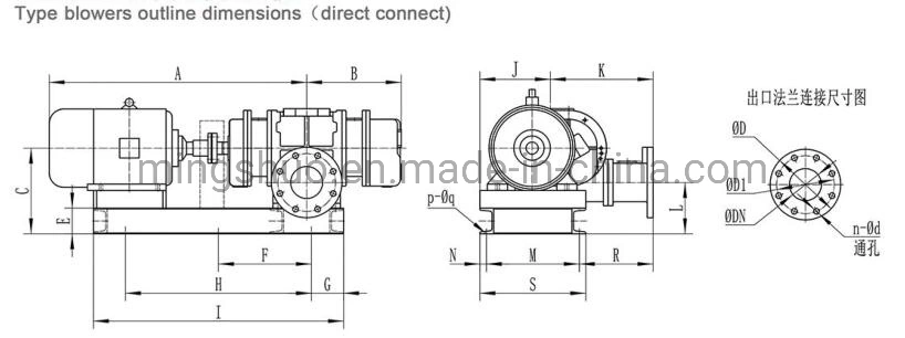 Biogas Blower for Biogas Project Before H2s Scavenger System