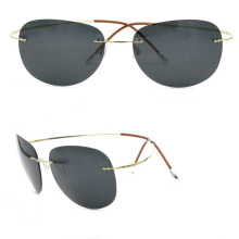 PP3001T Polarized Sunglasses: Premium Titanium Rimless Frames for Women & Men