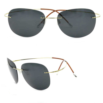 PP3001T Polarized Sunglasses: Premium Titanium Rimless Frames for Women & Men