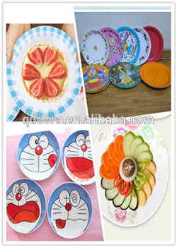 hand painted terracotta plates