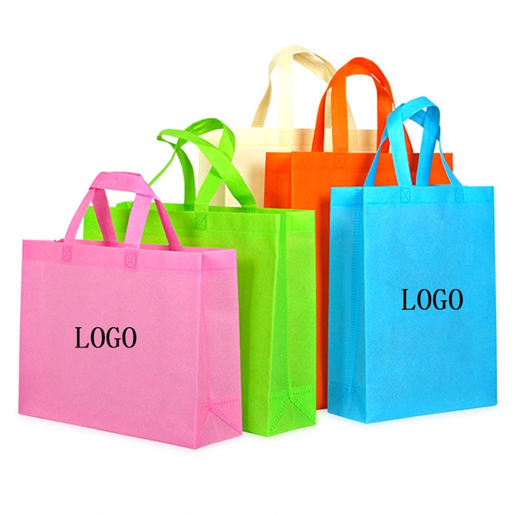 Ineo-H075 Heavy Duty Recycle Grocery Custom Printed Reinforced Handle Tote Bag Non-Woven Shopping Bag