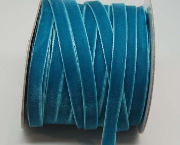 Olivia green velvet woven ribbon