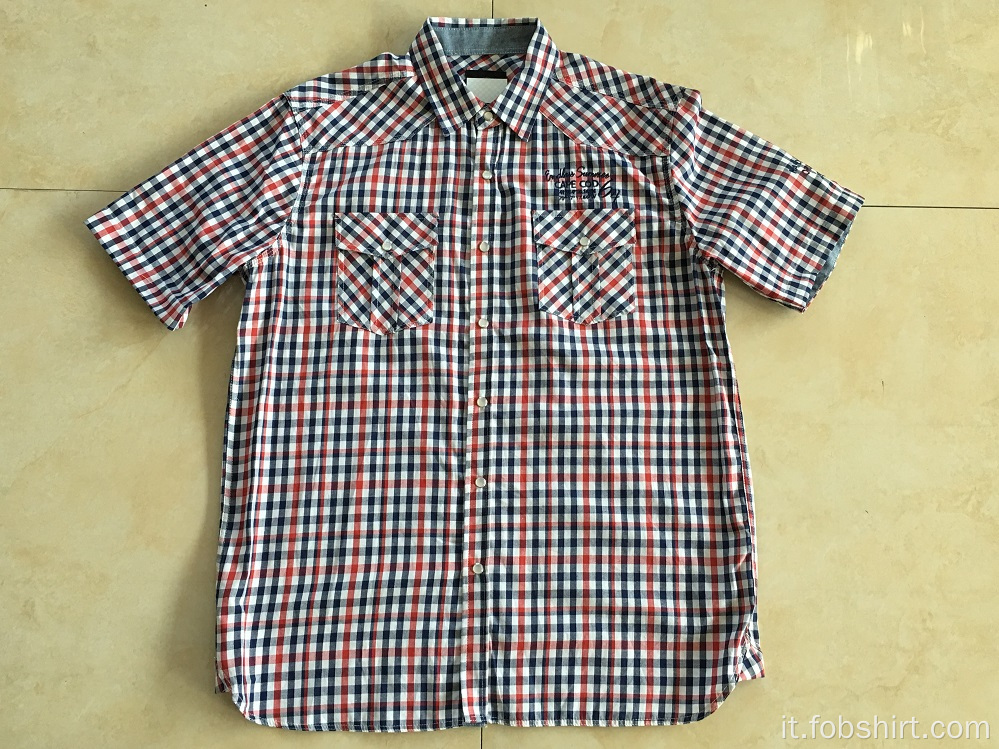 camicia uomo due tasche sul petto