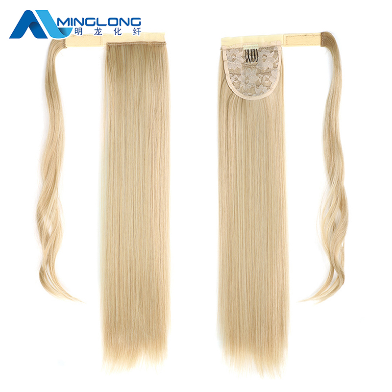 Wholesale Ponytail Extension Synthetic Fiber Hair Extension Ponytail Heat Resistant Drawstring Hair Ponytail