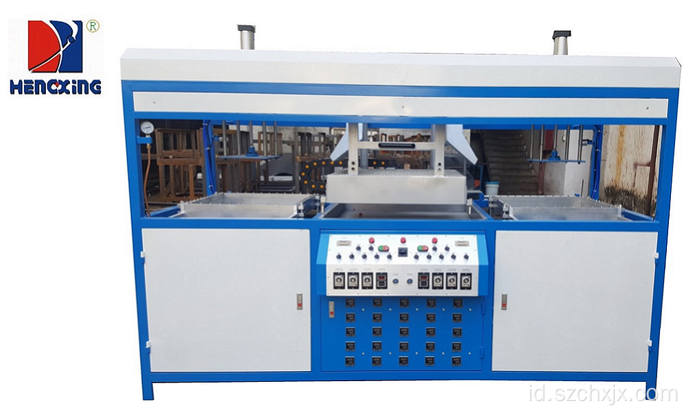 Semi auto double-station blister vakum membentuk mesin