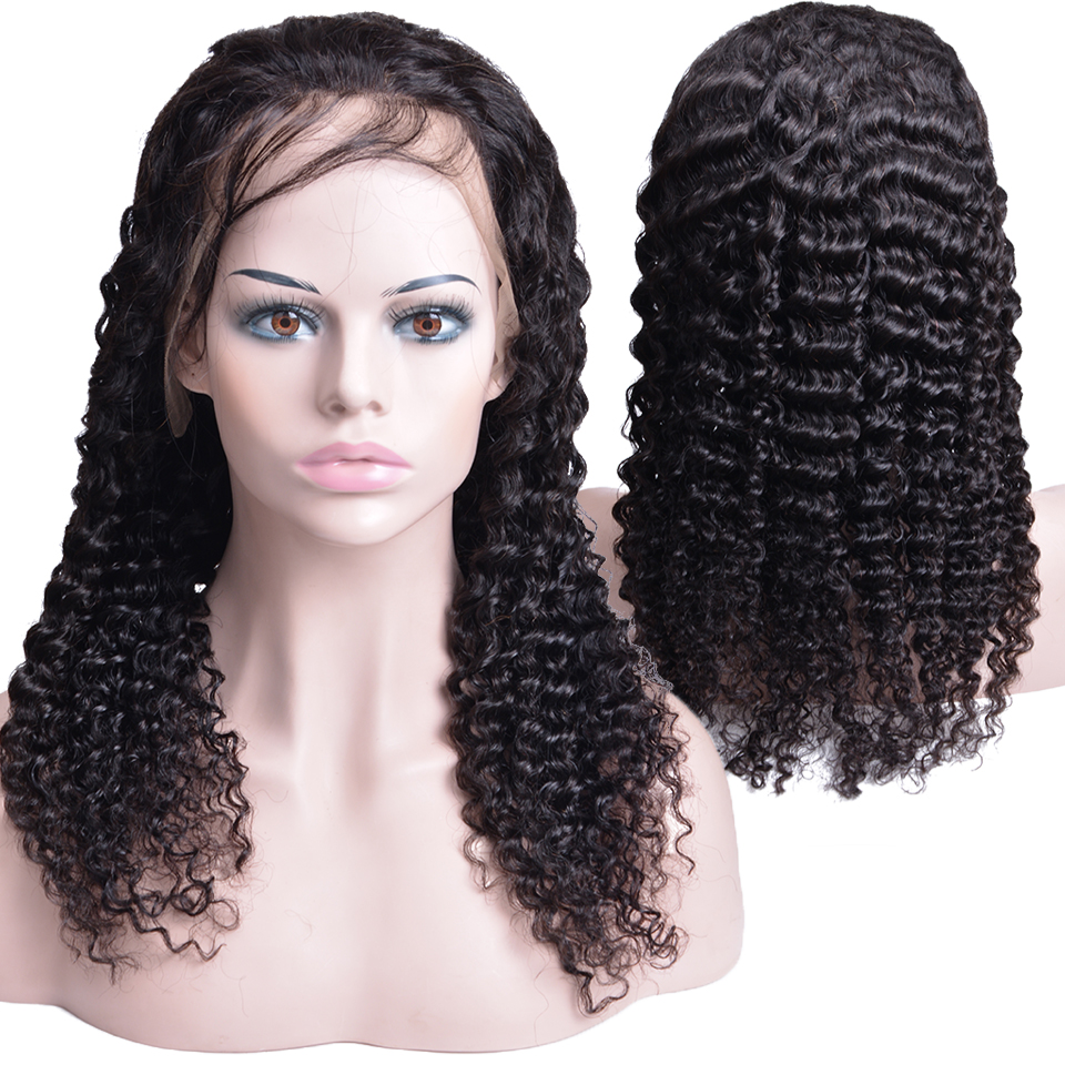 New Product High Quality Brazilian 100% Unprocessed Human Hair Fashion Style Curly Wave Lace Front Wig