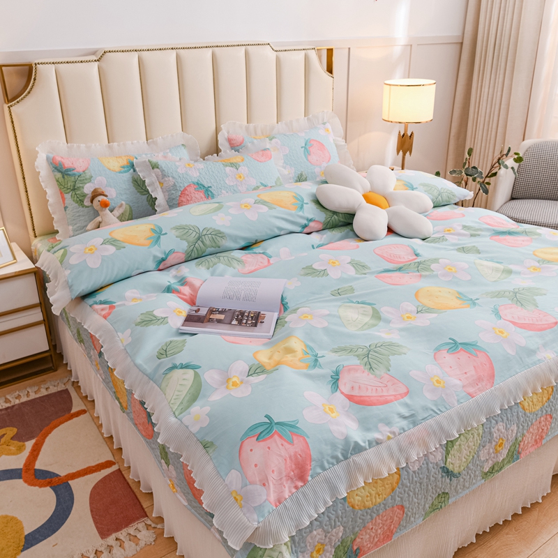 Factory custom printing bedcover bedspread sets wholesaler