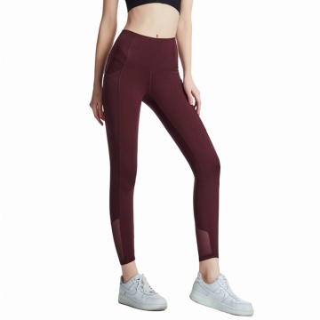 Leggings de yoga en maille pour femmes avec poche