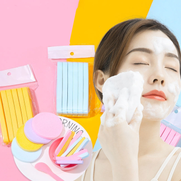 Hot Selling Compressed PVA Sponge Exfoliating Facial Cleansing Sponge