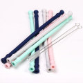 Besar Reusable Minum Straws Travelable Collapsible Portable