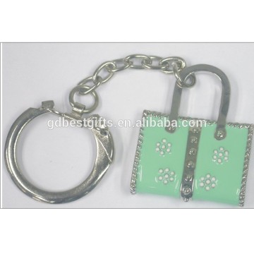 lock shaped keyring with rhinestones