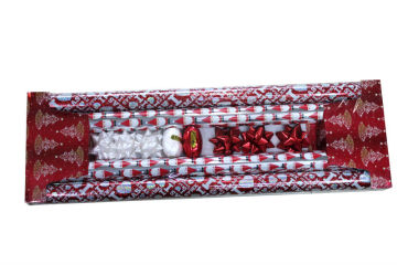 Christmas Gift Glitter Wrapping Paper Sets with ribbon bows