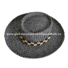 Hand knitted straw hat/paper straw hat