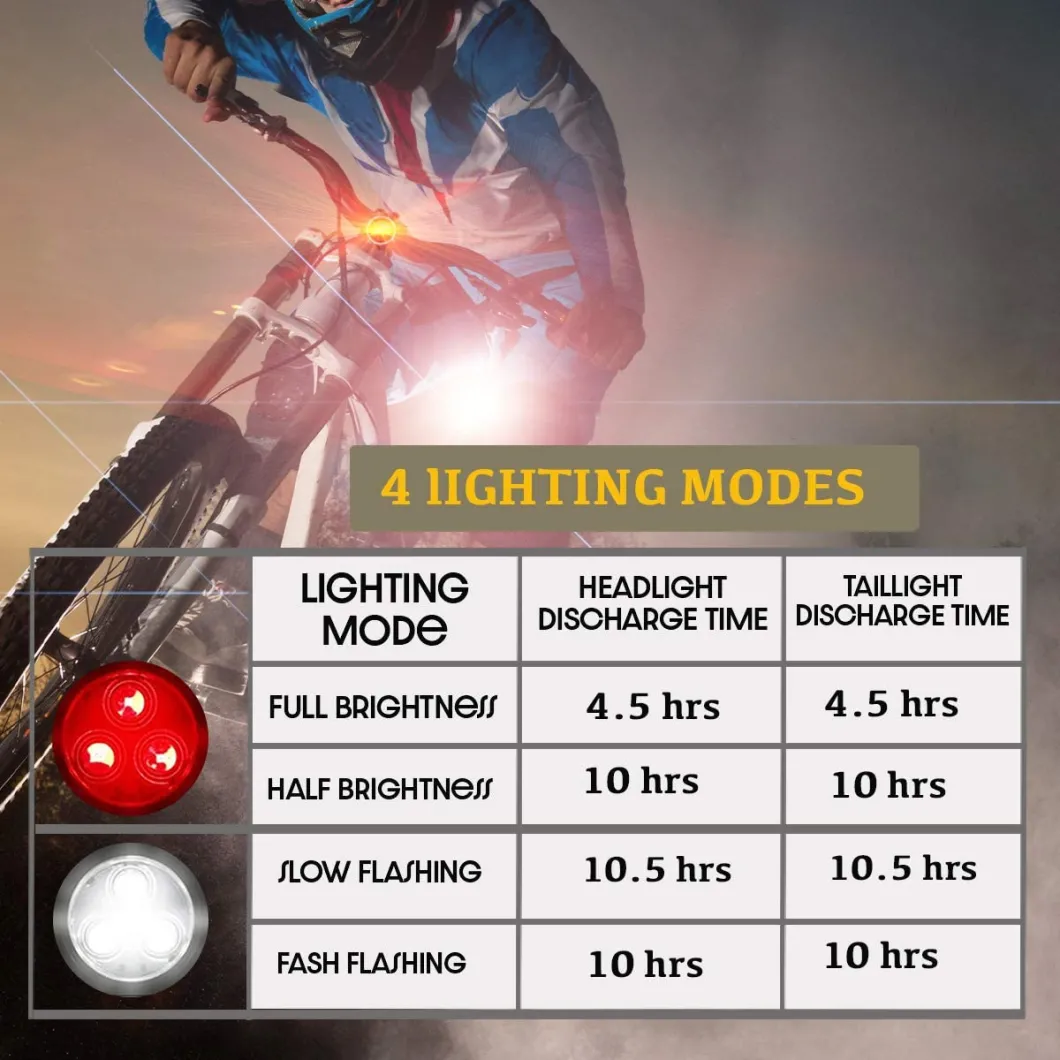 Multifunction Best Seller USB Rechargeable Free Rear Bicycle Light LED Bike Light Set