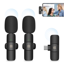 Wireless Mini Clip-on Mic for Podcast and Video Recording with Type-C Receiver