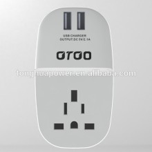 Daul USB port universal world travel adapter with USB, USB travel charger