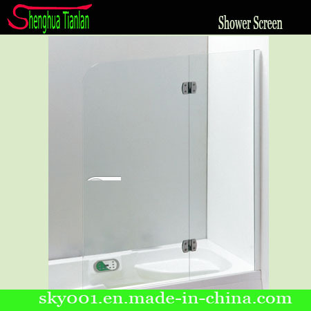 Good Price Simple Tempered Glass Hinge Door Shower Screen (TL-424)