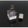 White Glass Metal Crystal 32GB USB Flash Drive