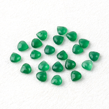 Natural Green Agate Fat Triangle Shape Faceted Cutting