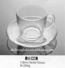 sets of coffee glass cup with plate sets for coffee