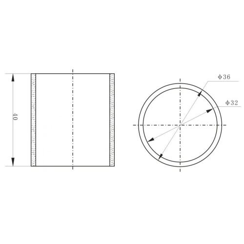 Piezo Ceramic Tubes OD36xID32x40mm