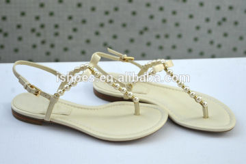 Toq quality fashion beautiful women flat sandal 2015