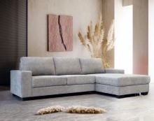 Corner Sofa Cotton Linen