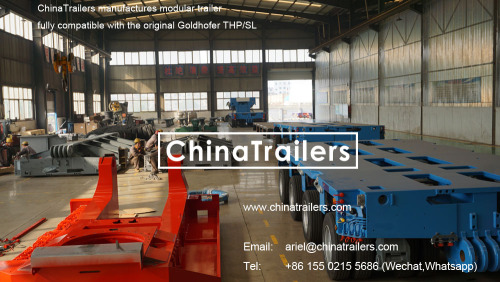 ChinaTrailers Manufactures Heavy Duty Goldhofer Type Hydraulic Lifting Modular Trailer for Sri Lanka