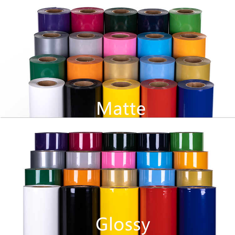 Wholesale Film Soft 60cm Size Glossy non sticky PVC Heat Transfer Vinyl Roll on garments