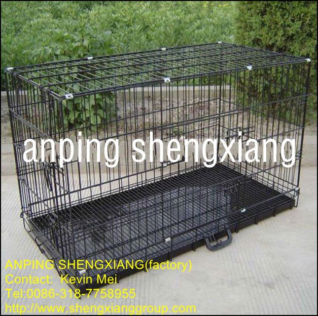 high quality foldable two door large metal stainless steel pet cage