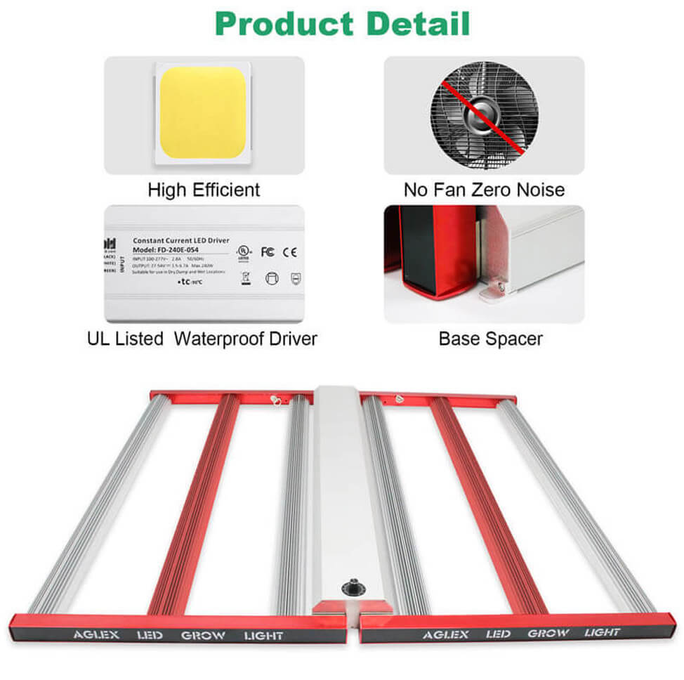 Aglex Hydroponics System 720W LED Grow Lights