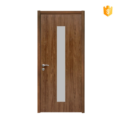 Home Decoration MDF PVC Coated Interior Door with Glass Insert Design