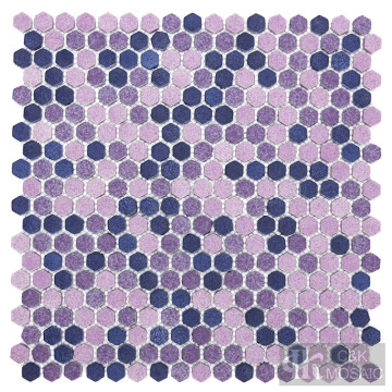Dark Purple Textured Glass Mosaic Tiles