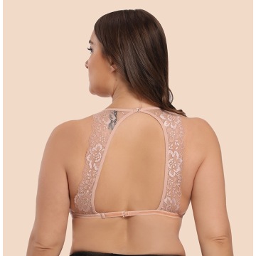 Auf Lager 3XL herausnehmbares, gepolstertes sexy Bralette mit Blumenspitze