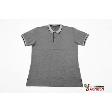 Baskı Polo ile Erkek Solid Jersey